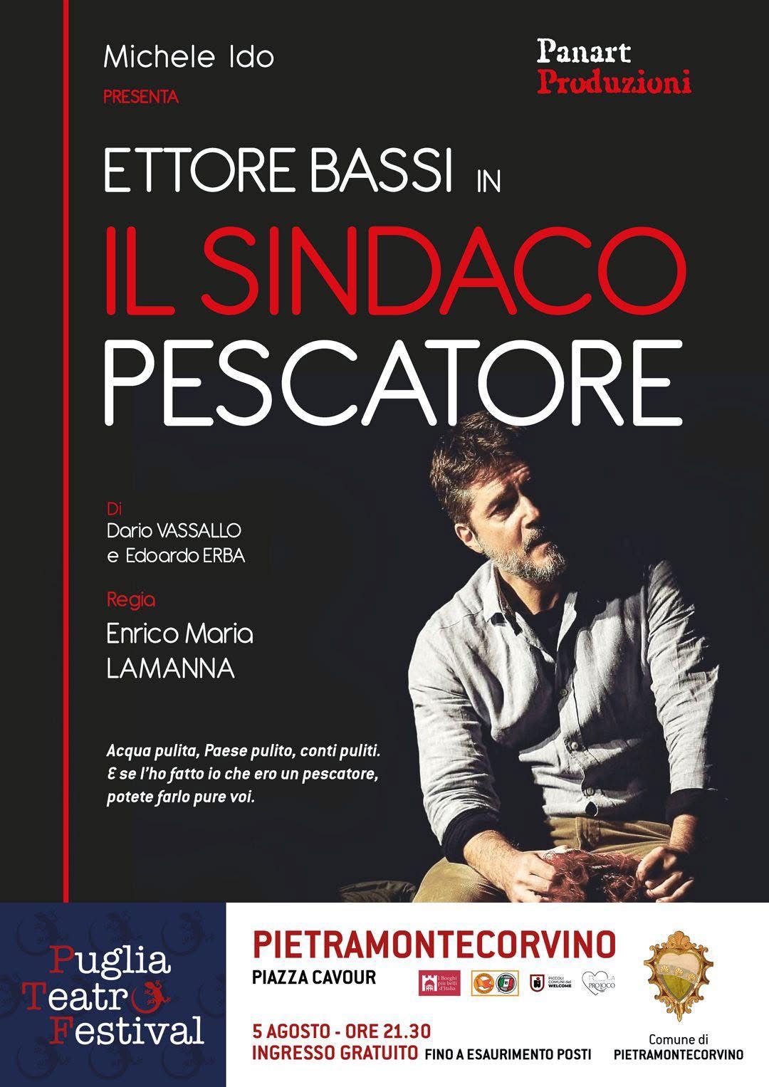 “Il sindaco Pescatore”: Ettore Bassi a Pietramontecorvino il 5 agosto, alle 21:30