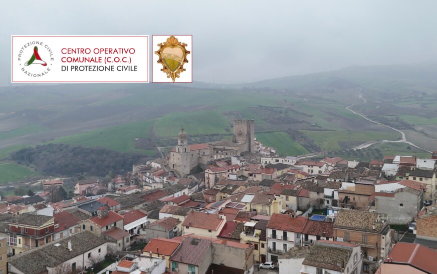 Maltempo sui Monti Dauni: scatta l’allerta rossa, attivato il COC a Pietramontecorvino